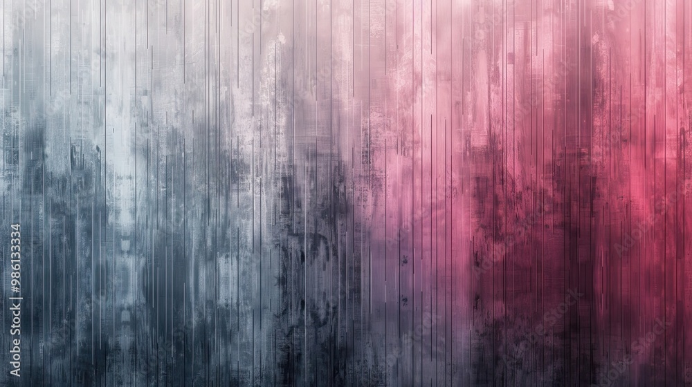 Obraz premium Crimson to pink backdrop with parallel gray and deep blue stripes for contrast