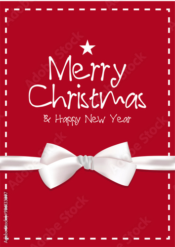 Merry Christmas and Happy New Year Greeting Cards Template