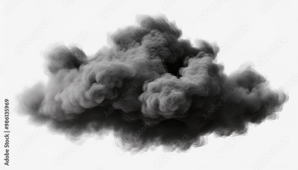 Set of realistic black clouds. Vector templates for design of sky, landscapes Set of realistic black clouds. Vector templates for design of sky, landscapes