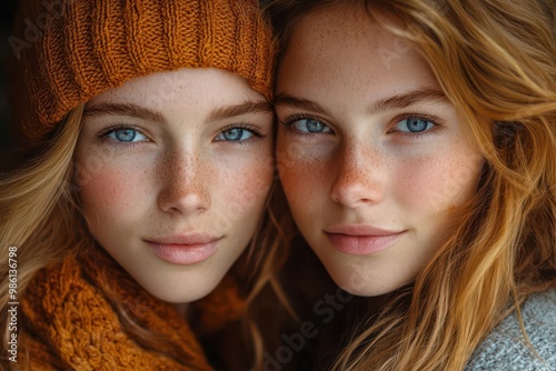 tender moment between mother and daughter embracing in soft natural light their closeness and loving expressions capture the essence of familial bonds and emotional connection photo