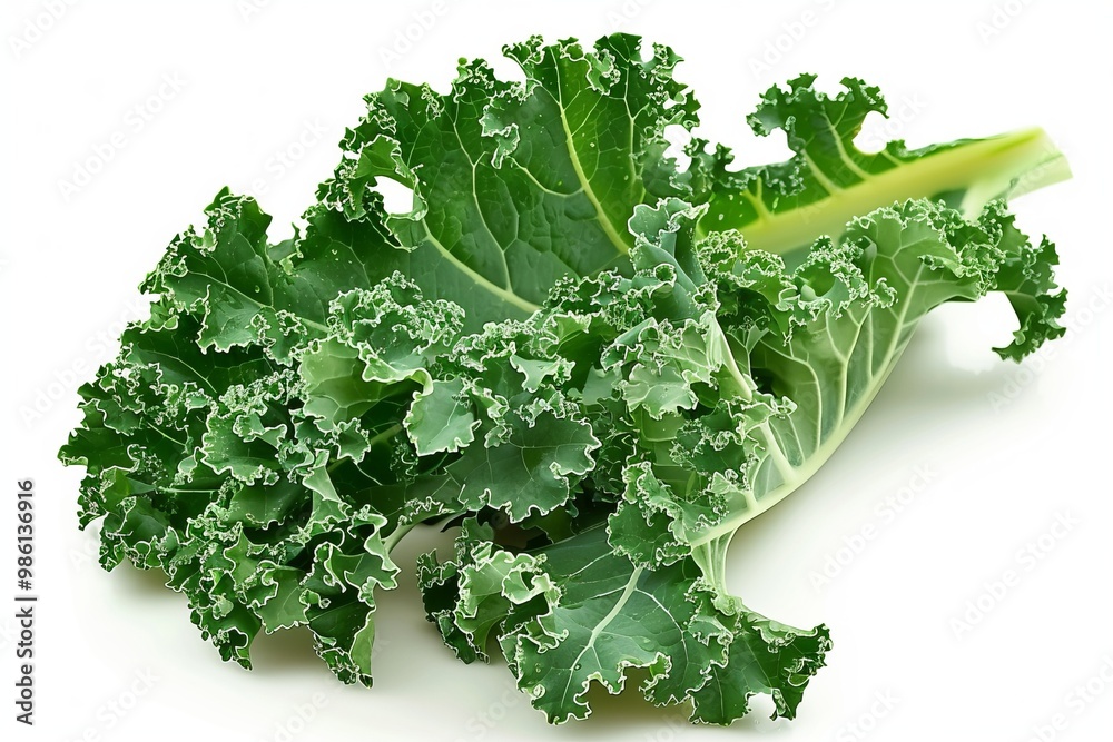 Fototapeta premium A fresh Kale isolated on white