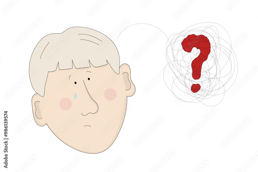 Sad crying man concept. Unhappy man Sad crying man concept. Unhappy man