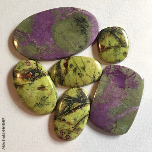 Atlantisite (Stichtite in Serpentine) Cabochon Collection