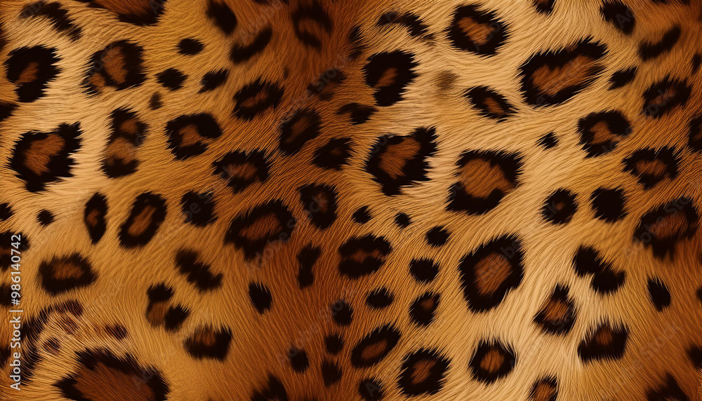 Seamless soft fluffy leopard print or cheetah spots African safari wildlife camouflage pattern. Realistic golden brown long pile animal skin rug or fur coat fashion background texture 3D rendering Seamless soft fluffy leopard print or cheetah spots African safari wildlife camouflage pattern. Realistic golden brown long pile animal skin rug or fur coat fashion background texture 3D rendering