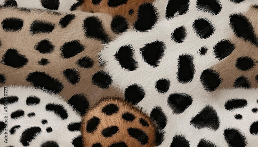 Seamless soft fluffy small cheetah Seamless soft fluffy small cheetah