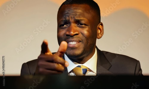 Ugandan Man Delivering Engaging Business Presentation