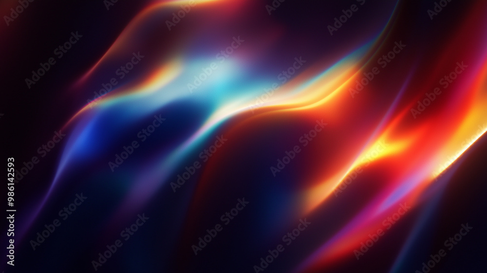 Obraz premium Colorful Flowing Light Patterns – Abstract Digital Art Background