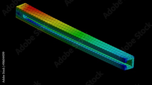 Mechanic simulation engineering - Stress and breakpoint analysis of Mechanical profile under force and moment conditions photo