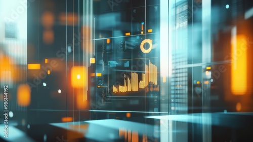 Dynamic business environment showcasing the concept of business agility, with symbols representing company transformation towards higher efficiency and rapid adaptation to market changes.