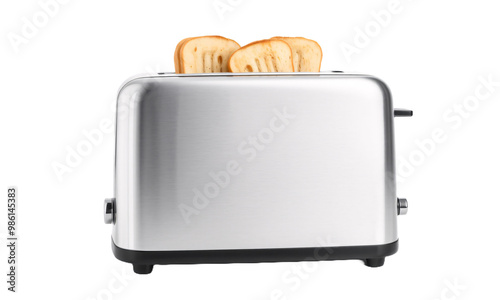 stainless toaster isolated on transparent background