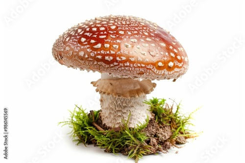 A fresh Mushroom isolated on white photo