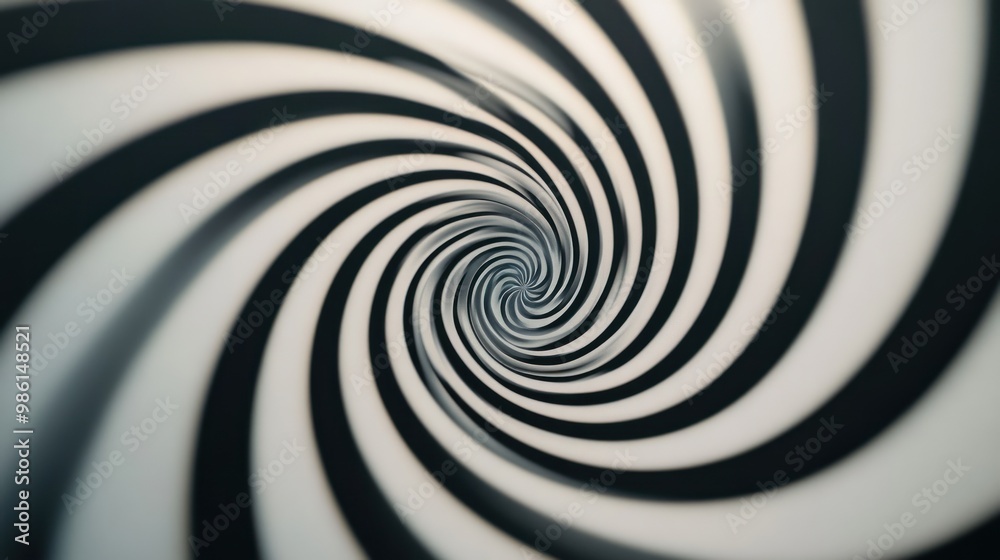 Fototapeta premium Abstract black and white spiral background.