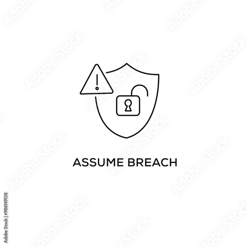 Valokuva Assume Breach editable stroke vector icon