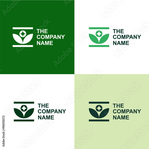 Vector logo design for farming, agriculture, farm field, natural harvest, farmer association and more.
