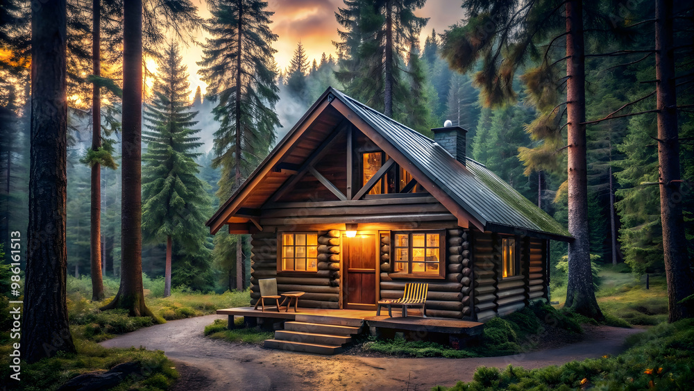 Cozy cabin nestled in the forest , cabin, woods, home, cozy, peaceful, tranquil, serene, nature, relaxation, retreat, scenic Cozy cabin nestled in the forest , cabin, woods, home, cozy, peaceful, tranquil, serene, nature, relaxation, retreat, scenic