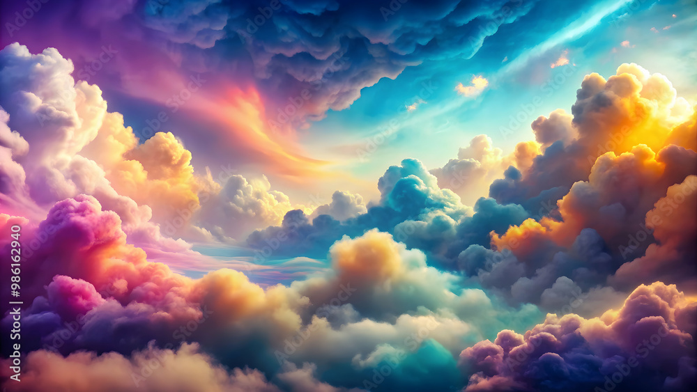 Surreal dreamscape of fluffy clouds in vibrant colors , dreamy, surreal, clouds, ethereal, vibrant, colors, sky Surreal dreamscape of fluffy clouds in vibrant colors , dreamy, surreal, clouds, ethereal, vibrant, colors, sky