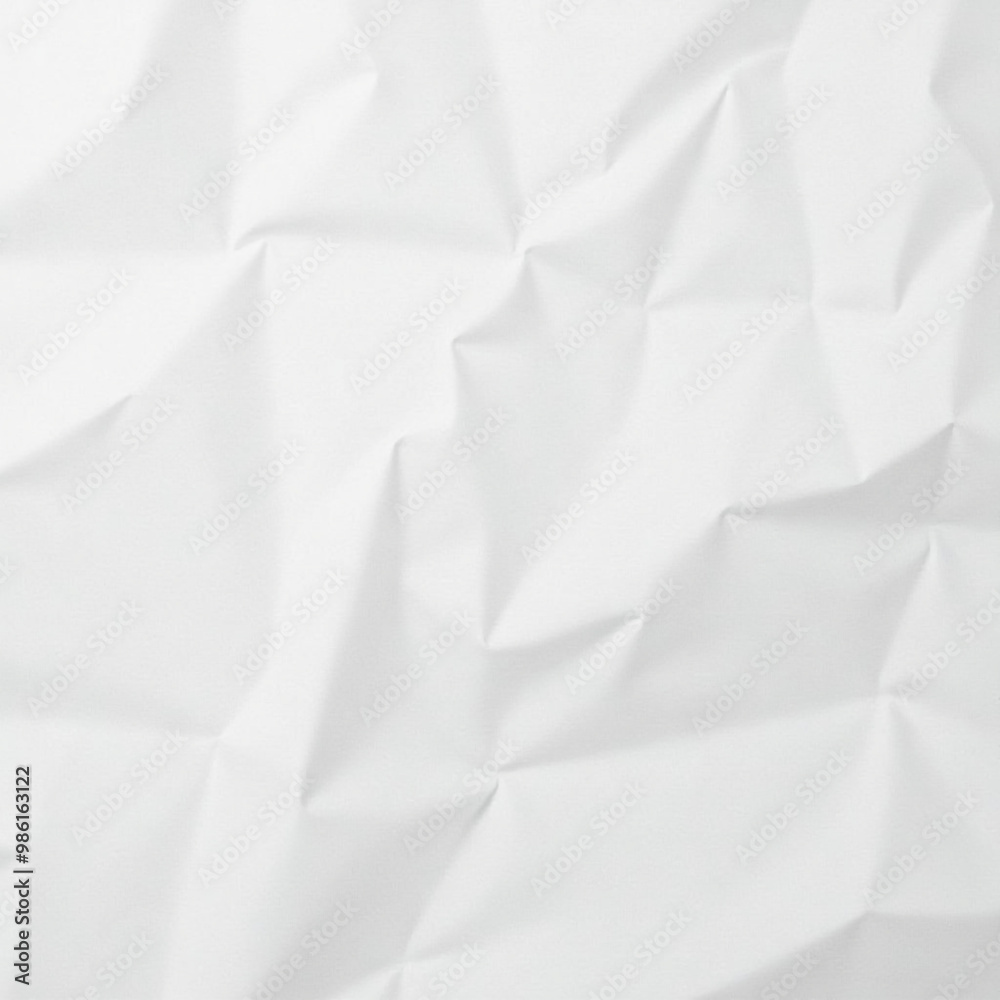 Clean empty сreased white paper background. Wrinkled blank sheet texture paper. Overlay texture pattern of crumpled white paper. Ai generation Clean empty сreased white paper background. Wrinkled blank sheet texture paper. Overlay texture pattern of crumpled white paper. Ai generation