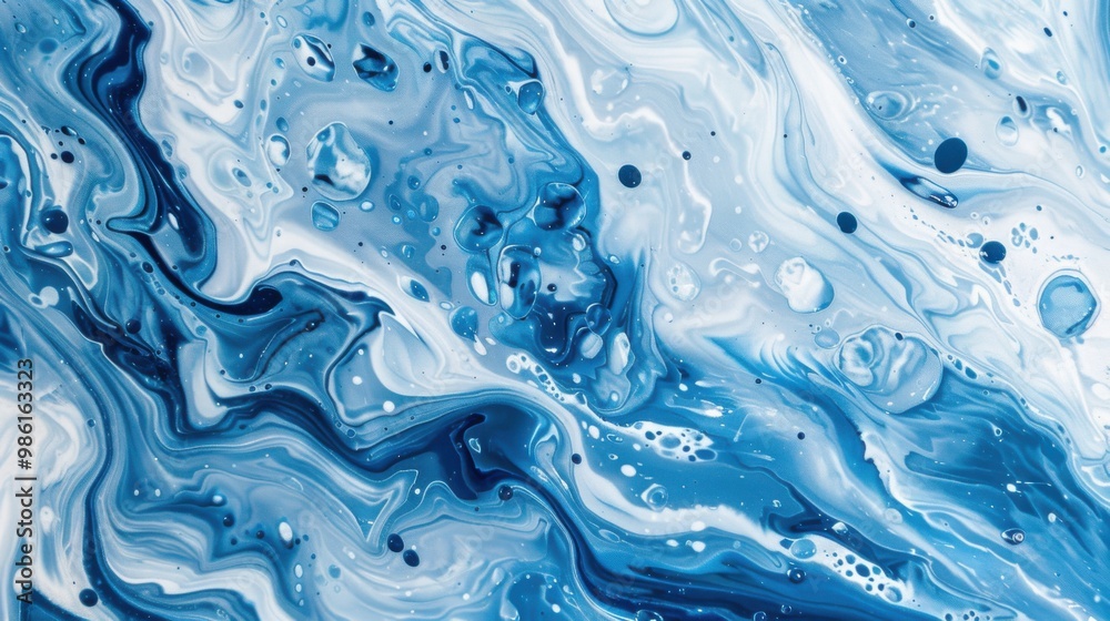 Marbled Effect of Blue and White Color Paint on Canvas - stock photo Marbled Effect of Blue and White Paint on Canvas. Marbled Effect of Blue and White Color Paint on Canvas - stock photo Marbled Effect of Blue and White Paint on Canvas.