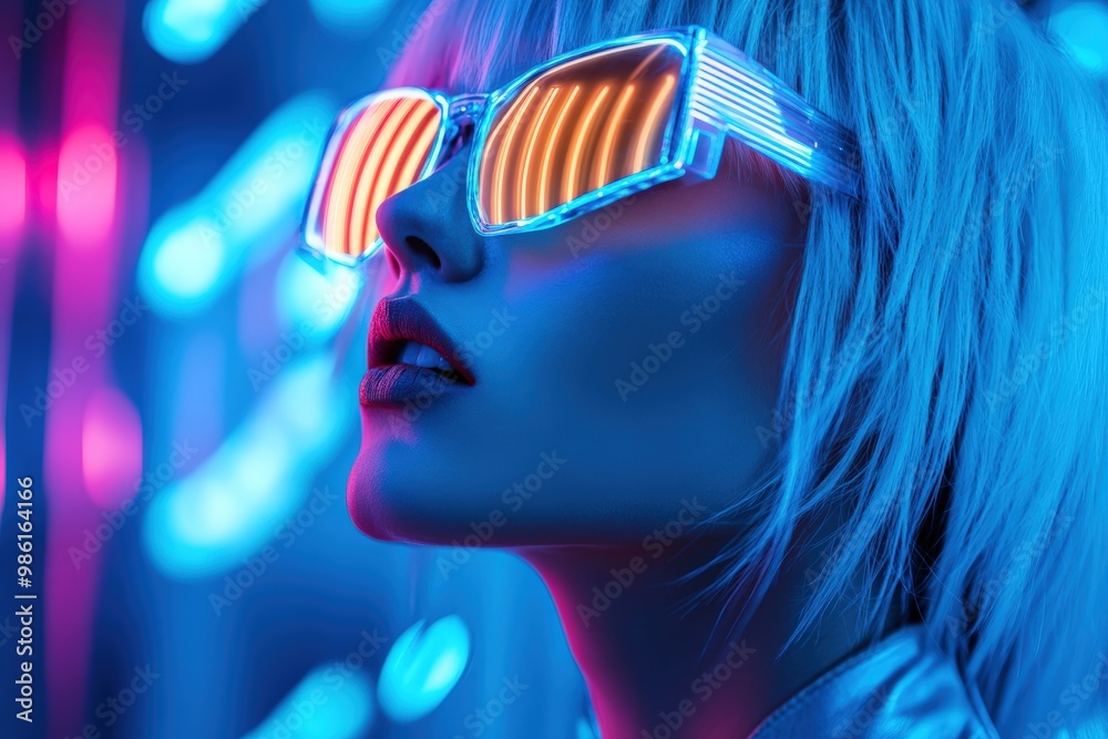 Glamorous pretty woman with beautiful wavy pink hair, mysterious and sensual attitude - Generative AI. Beautiful simple AI generated image Glamorous pretty woman with beautiful wavy pink hair, mysterious and sensual attitude - Generative AI. Beautiful simple AI generated image