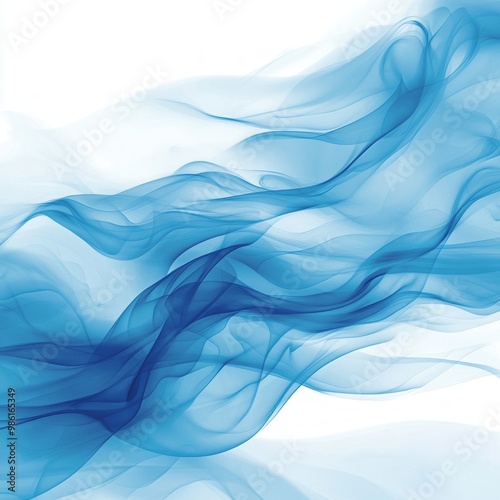 Soft blue smoke wisps rise gently, showcasing a seamless blend of hues that transition into transparency. The delicate formation creates an enchanting and dreamlike quality.