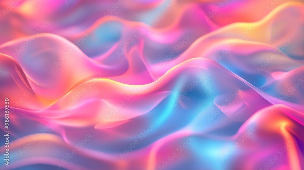 Abstract colorful holographic waves background. Abstract colorful holographic waves background.