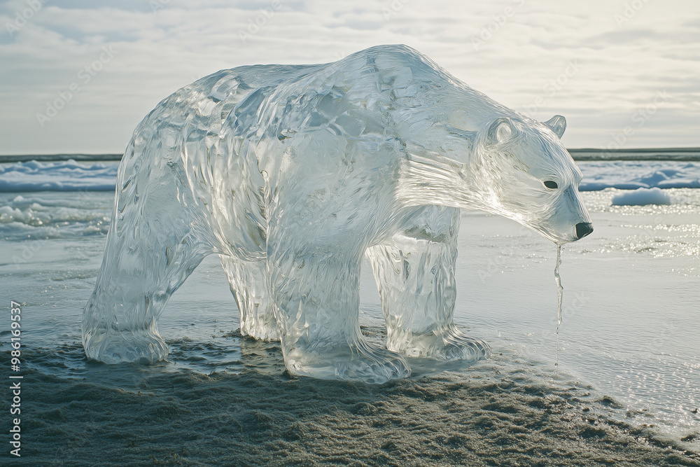 Naklejka premium Global Warming and Climate Change, Green house effect, Future Concept, Environmental Crisis, Nature Disaster