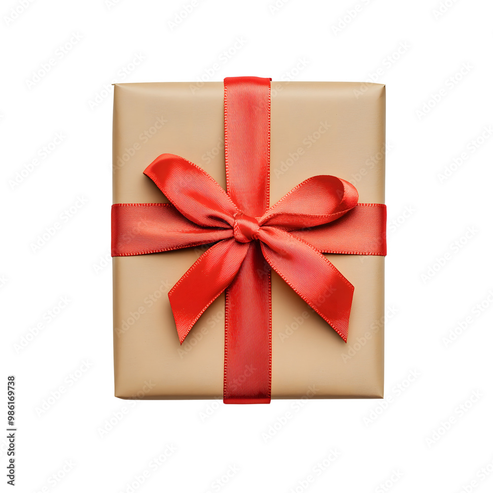 Gift box isolated on transparent background Generative Ai. Gift box isolated on transparent background Generative Ai.