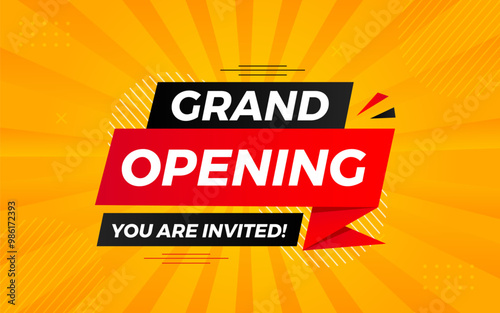 Grand opening sale banner. Grand opening sale banner template for social media, website, business, marketing, and advertising. Grand opening abstract vector design Illustration.