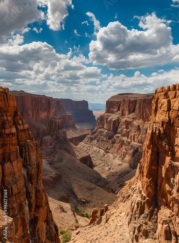 Stunning View of the Canyon Walls and Sky