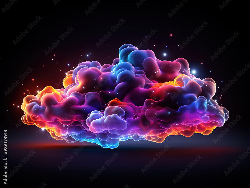 Obraz premium Superb cloud illustration with rgb color