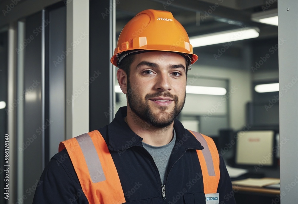 Fototapeta premium industrial worker portrait