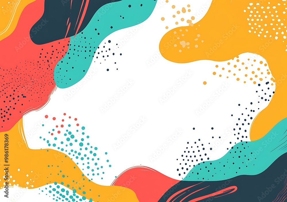 Abstract Colorful Shapes and Dots Background Abstract Colorful Shapes and Dots Background