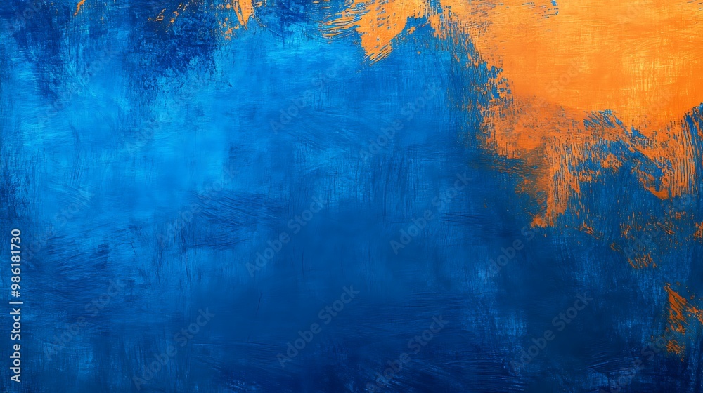 Abstract Blue and Orange Paint Texture Abstract Blue and Orange Paint Texture