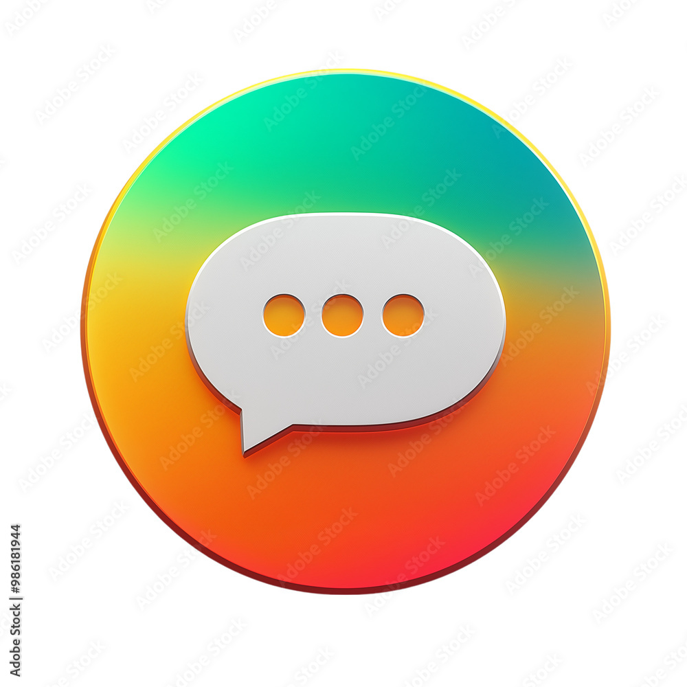 chat bubble icon on transparent background
