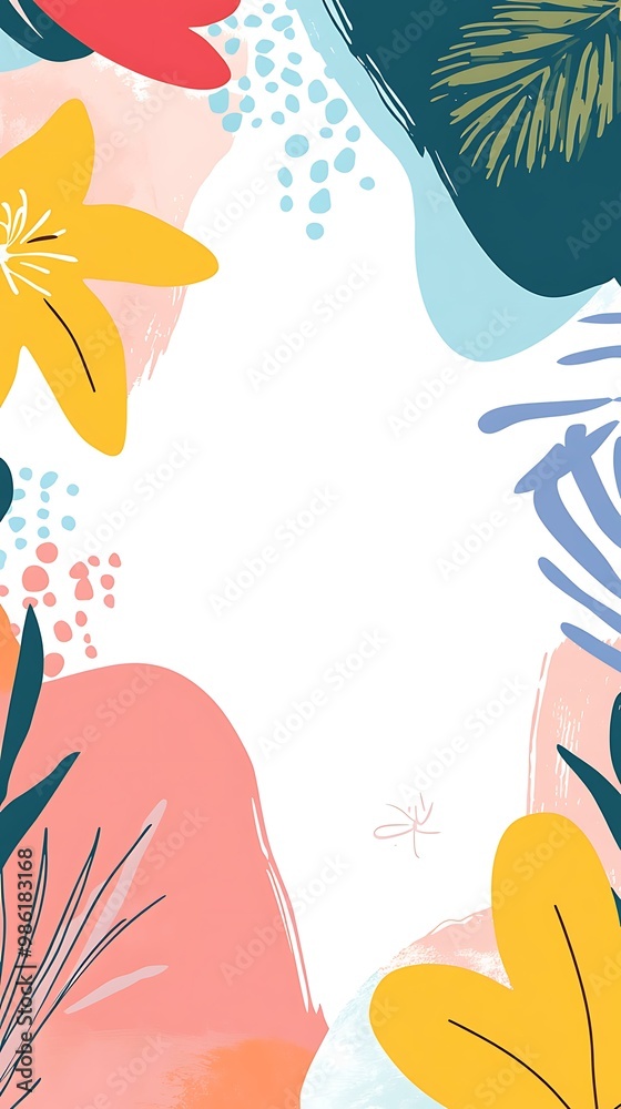 Abstract Floral Background Illustration