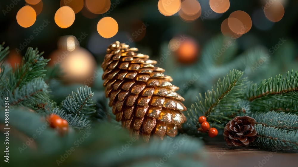 Decoration for the Christmas tree - a cone