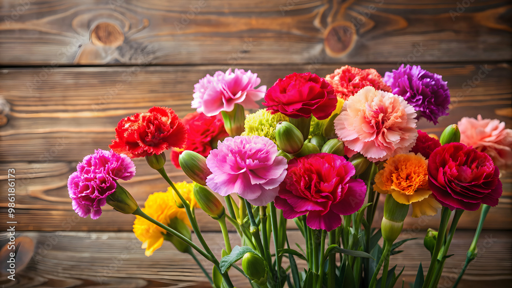 Fresh and vibrant carnations in various colors, carnation, flower, flora, botanical, nature, garden, petal, bloom, blossom Fresh and vibrant carnations in various colors, carnation, flower, flora, botanical, nature, garden, petal, bloom, blossom