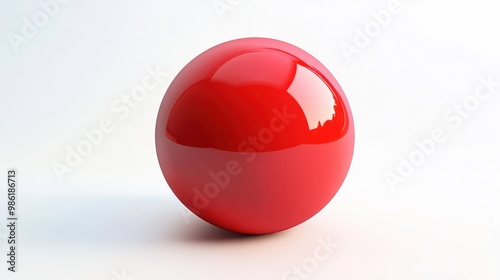 red ball isolated on white background