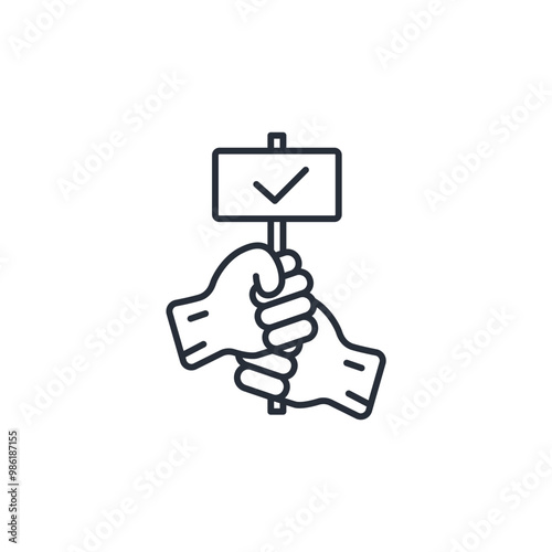 Activism icon. vector.Editable stroke.linear style sign for use web design,logo.Symbol illustration.