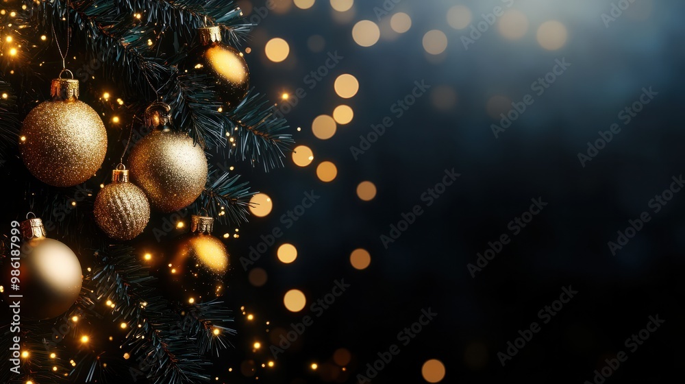 Weihnachtliche goldene Dekoration auf dunklem Hintergrund, Weihnachtskarte, erstellt mit generativer KI transparent background Weihnachtliche goldene Dekoration auf dunklem Hintergrund, Weihnachtskarte, erstellt mit generativer KI transparent background