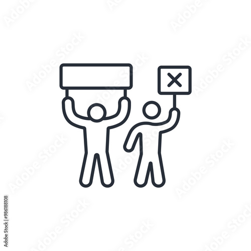 demonstration icon. vector.Editable stroke.linear style sign for use web design,logo.Symbol illustration.