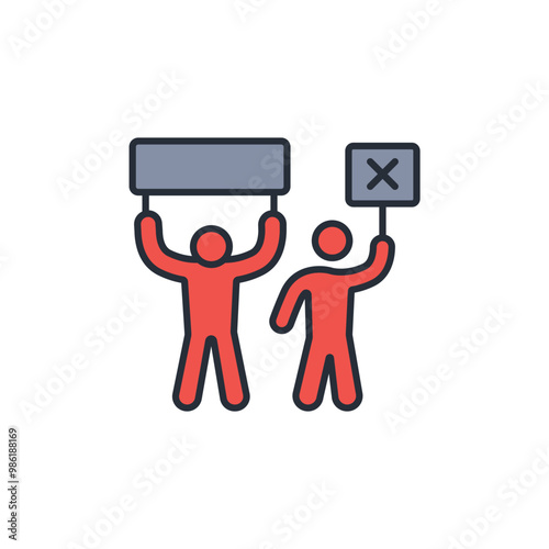 demonstration icon. vector.Editable stroke.linear style sign for use web design,logo.Symbol illustration.