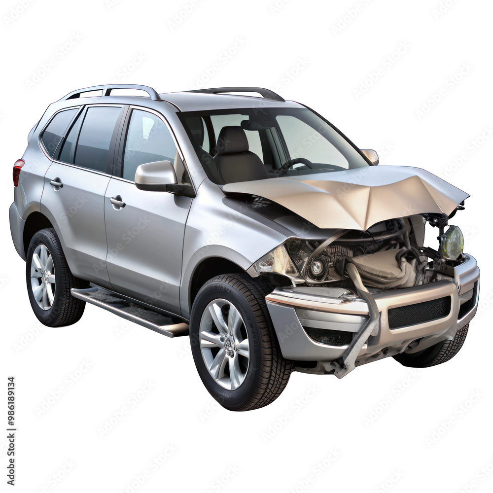 modern SUV car accident broke modern SUV car accident broke