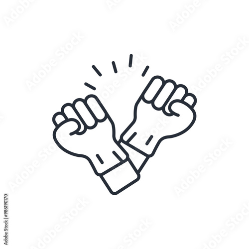 strike icon. vector.Editable stroke.linear style sign for use web design,logo.Symbol illustration.