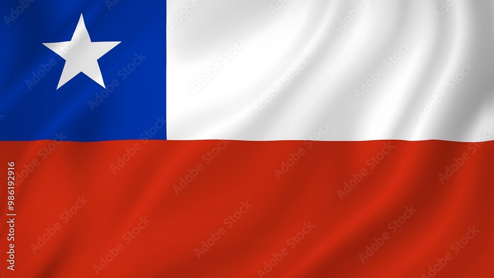 flag of Chile waving in the wind. 3 d illustration. flag of Chile waving in the wind. 3 d illustration.