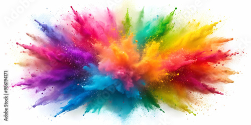 Colorful powder explosion with abstract splatter , vibrant, explosion, colorful, powder, abstract, splatter, dust, cloud