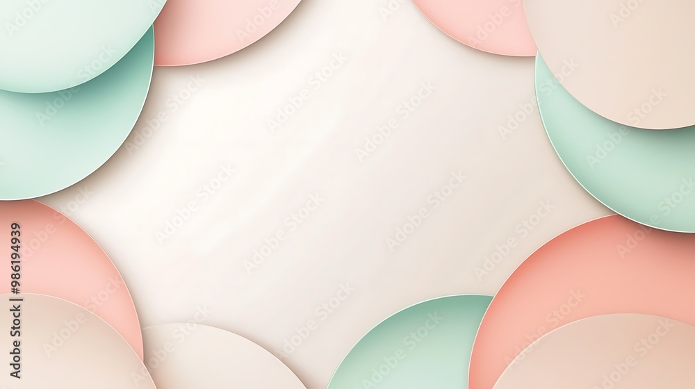 Pastel circles float in a sea of white space, a study in abstract simplicity. Pastel circles float in a sea of white space, a study in abstract simplicity.