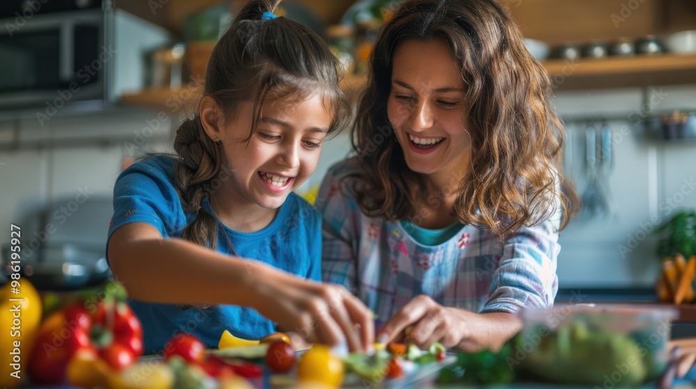 A parent and teenager enjoying a fun activity together, like playing a board game or cooking A parent and teenager enjoying a fun activity together, like playing a board game or cooking