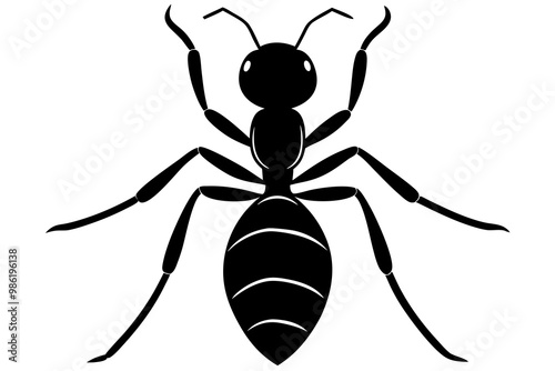 ant  black icon silhouette, ant illustration, ant animal