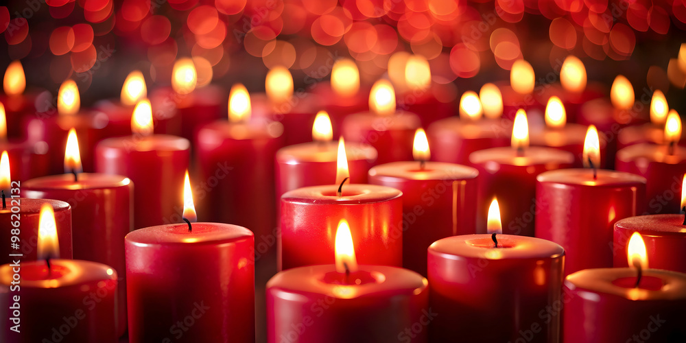 Red candles background with a soft glow, red, candles, background, flames, burning, fiery, warm, ambiance Red candles background with a soft glow, red, candles, background, flames, burning, fiery, warm, ambiance